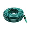 Set rola 20m furtun gradina PVC impletit 3/4 inch cu duza stropit reglabila, conectori si adaptor robinet 3/4 inch