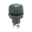 Indicator luminos verde 12V/10A–24V/5A cu 2 pini universal