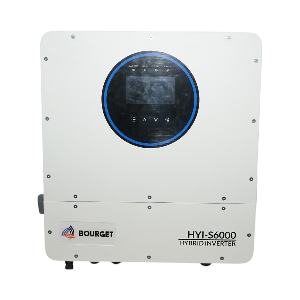 Invertor solar hibrid 6kW, 48V, 135A MPPT, monofazic, ON/OFF-GRID, conexiune in paralel, sistem trifazic optional IP65 Bourget