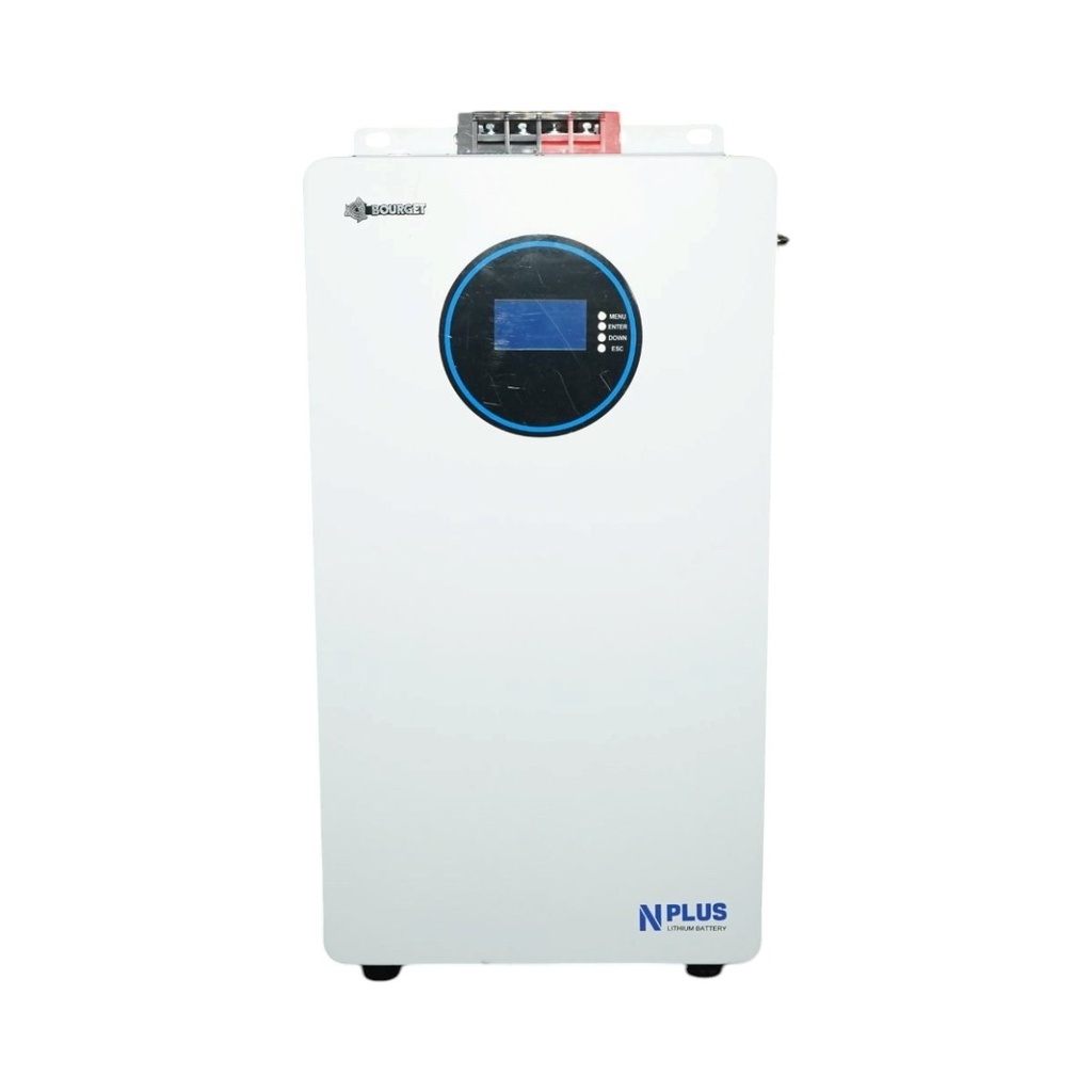 Baterie LiFePO4 10.24kW, 51.2V, 200Ah cu BMS, deep cycle, display LCD, conexiune in paralel 796x485x180mm IP54 Bourget