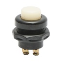 Buton pornire 12V/10A–24V/5A alb cu 2 pini universal