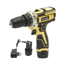 Masina de insurubat si gaurit cu 2 acumulatori 12V, 1.5Ah Li-ion, cuplu 25Nm, mandrina 10mm, 0-350/1350rpm