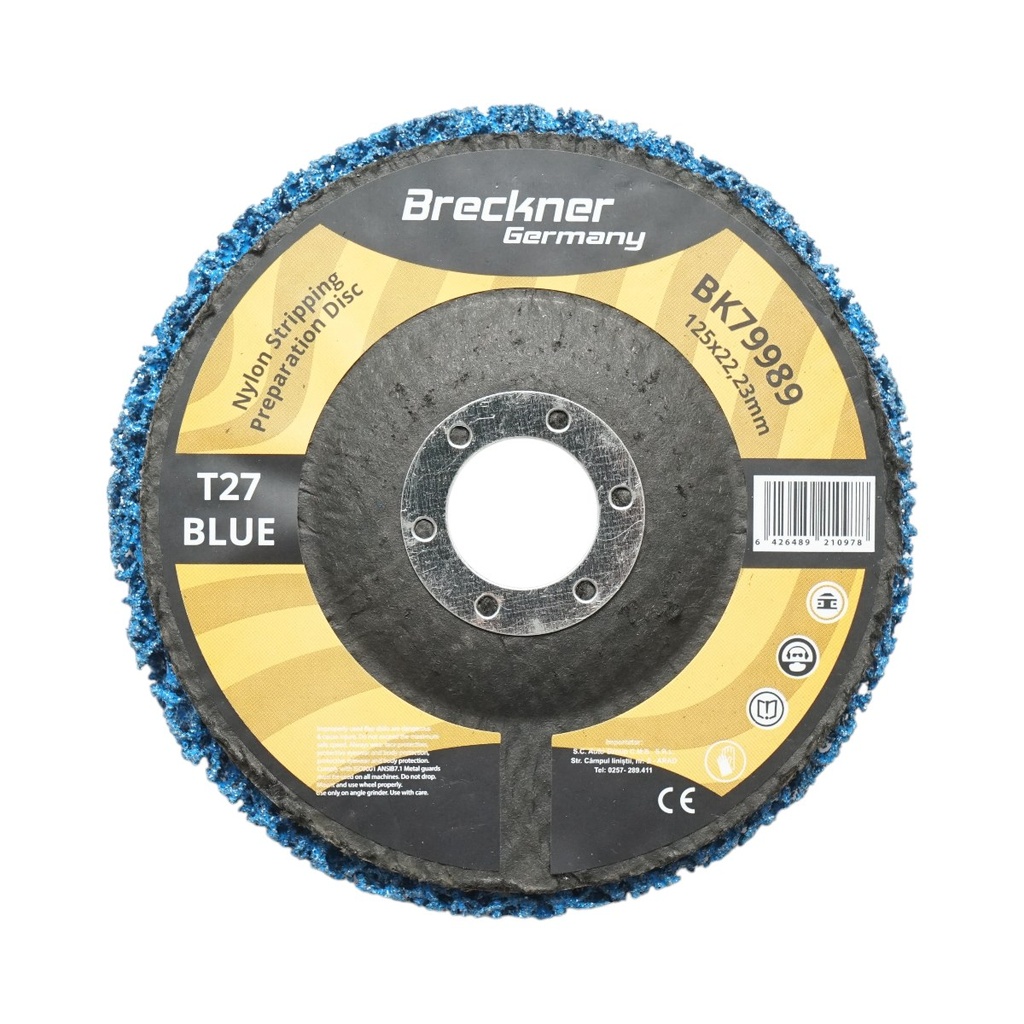 Disc abraziv netesut compact 125x22.23mm T27, granulatie medie pentru curatare rugina si vopsea