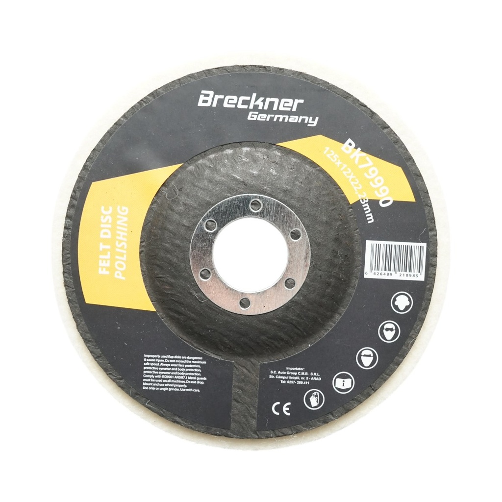 Disc pasla pentru polisare 125x12x22.23mm, lustruire si finisare metal, inox, aluminiu