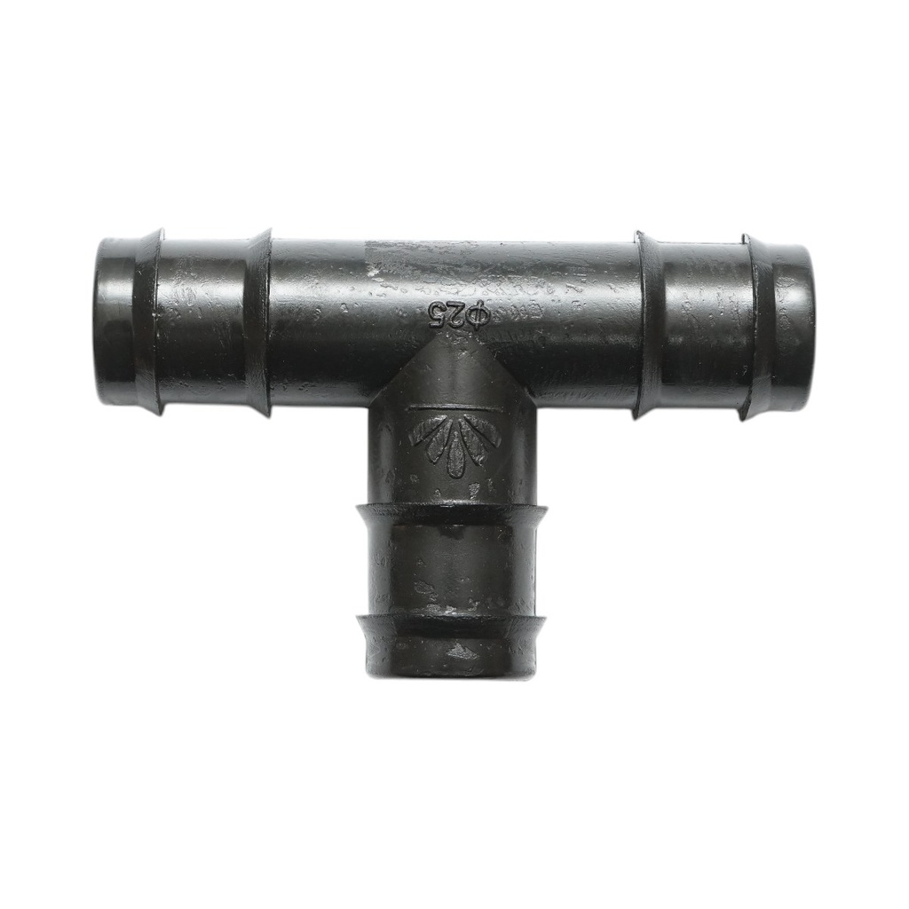 Teu conector stut egal tub picurare 25x25x25mm pentru sisteme de irigatii