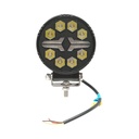 Proiector rotund LED cu DRL 9-36V, 20W alb-galben, carcasa aluminiu 108x108x40mm IP68
