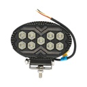 Proiector oval LED cu DRL 9-36V, 20W alb-galben, carcasa aluminiu 140x90x45mm IP68