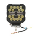 Proiector patrat LED cu DRL 9-36V, 22W alb-galben, carcasa aluminiu 107x107x33mm IP68