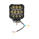 Proiector patrat LED cu DRL 9-36V, 19W alb-galben, carcasa aluminiu 108x108x33mm IP68