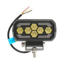 Proiector dreptunghiular LED cu DRL 9-36V, 25W alb-galben, carcasa aluminiu 120x65x35mm IP68