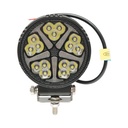 Proiector rotund LED cu DRL 9-36V, 19W alb-galben, carcasa aluminiu 108x108x38mm IP68