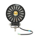 Proiector rotund LED cu DRL 9-36V, 17W alb-rosu-galben, carcasa aluminiu 108x108x38mm IP68