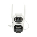 Camera de supraveghere lentila duala 4MP, P2P WIFI 2.4GHz, PTZ 360 grade, sirena, detectie umana AI si aplicatie iCSee