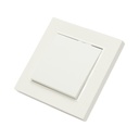 Intrerupator simplu alb incastrat 220V, 10AX, ABS 80x80mm