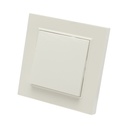 Intrerupator cap scara alb incastrat 220V, 10AX, ABS 80x80mm