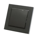 Intrerupator simplu negru incastrat 220V, 10AX, ABS 80x80mm