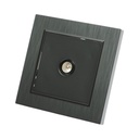 Priza TV de capat neagra incastrata ABS 80x80mm