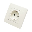 Priza schuko alba incastrata 220V, 16A, PC 80x80mm