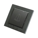 Intrerupator sonerie cu revenire negru incastrat 220V, 10AX, ABS 80x80mm