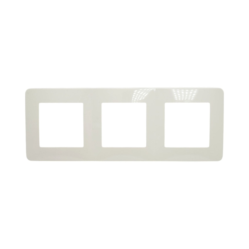 Rama tripla alba PC priza si intrerupator 225x83mm