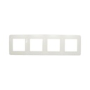 Rama cvadrupla alba PC priza si intrerupator 300x83mm