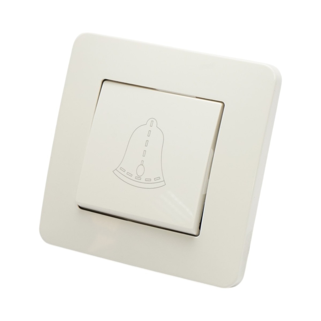 [AMAT6-126115] Intrerupator sonerie cu revenire alb incastrat 220V, 10AX, PC 80x80mm