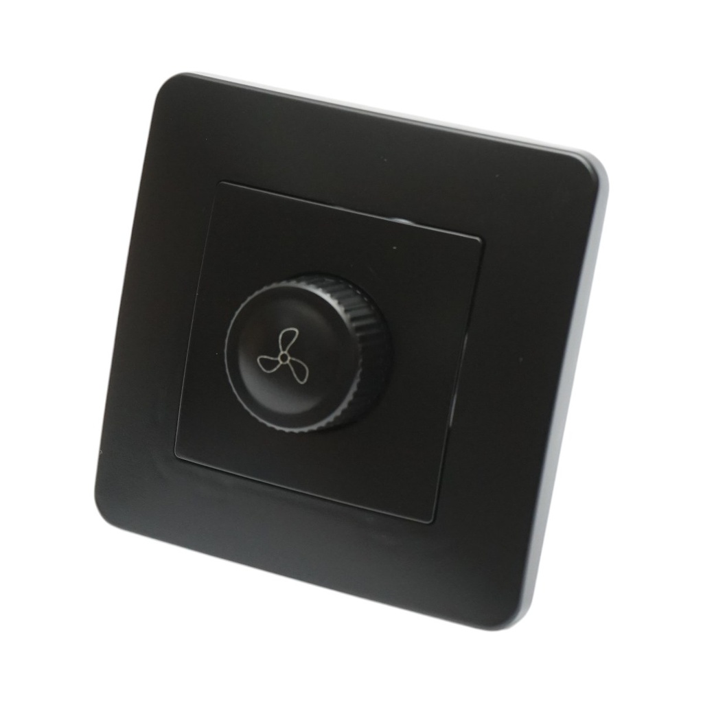 Variator de tensiune ventilator negru incastrat 500W, 220V, PC 80x80mm