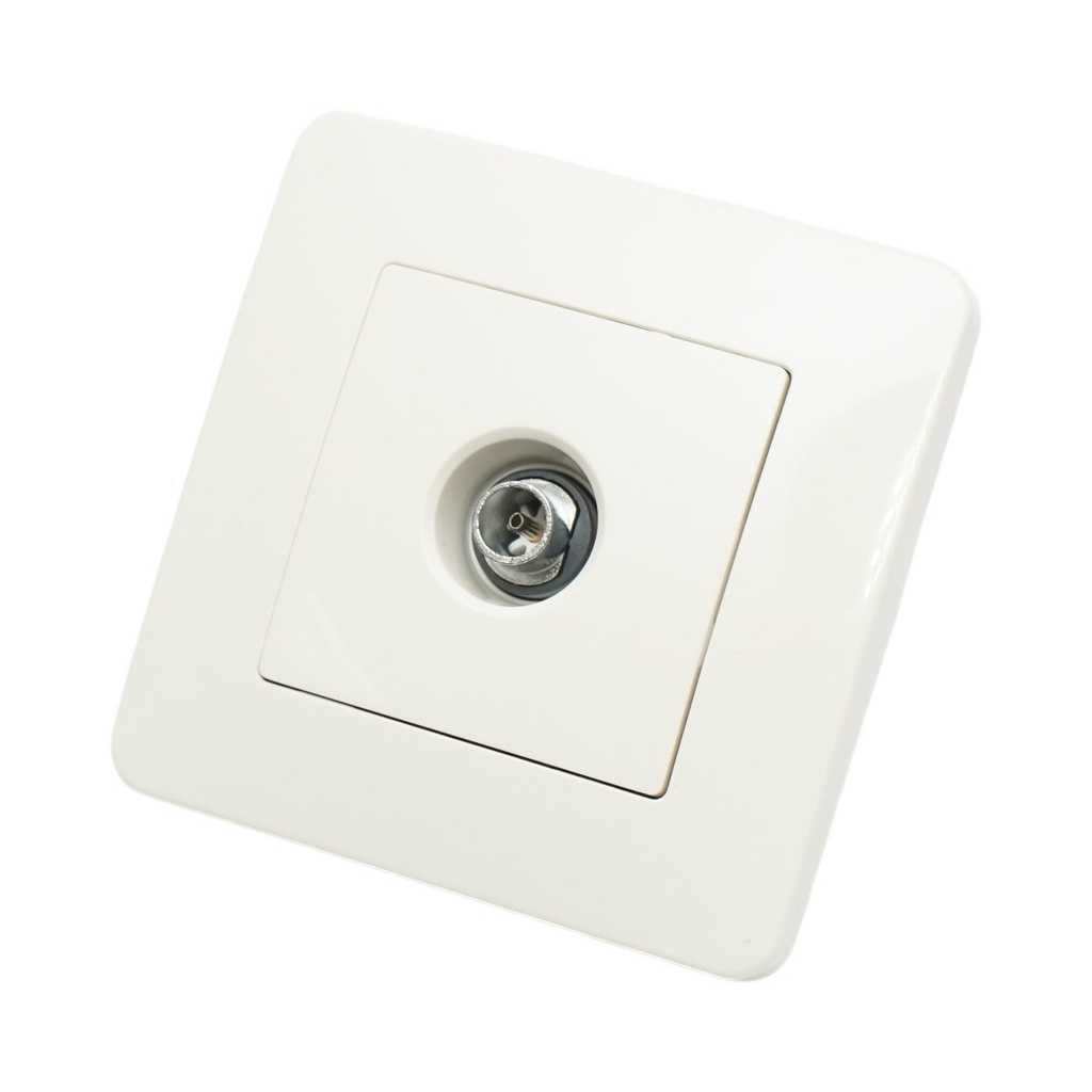 Priza TV alba incastrata PC 80x80mm