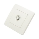 Priza TV tip F alba incastrata PC 80x80mm