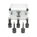 Set 5 carote diamantate 6, 8, 10, 12, 14mm, filet interior M14 pentru placi ceramice, marmura, granit