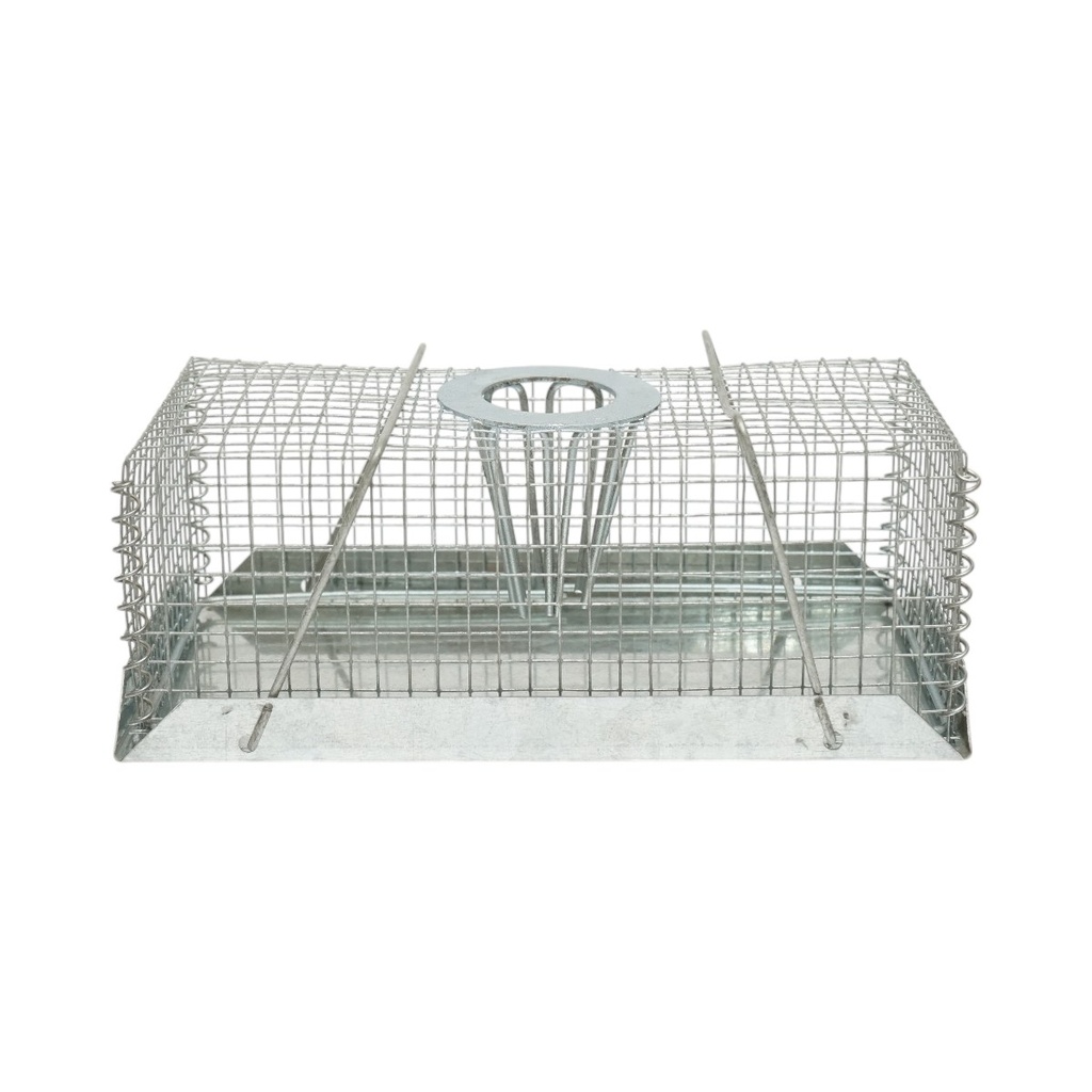 Capcana animale metalica tip cusca pentru soareci si rozatoare 18.5x10x7cm