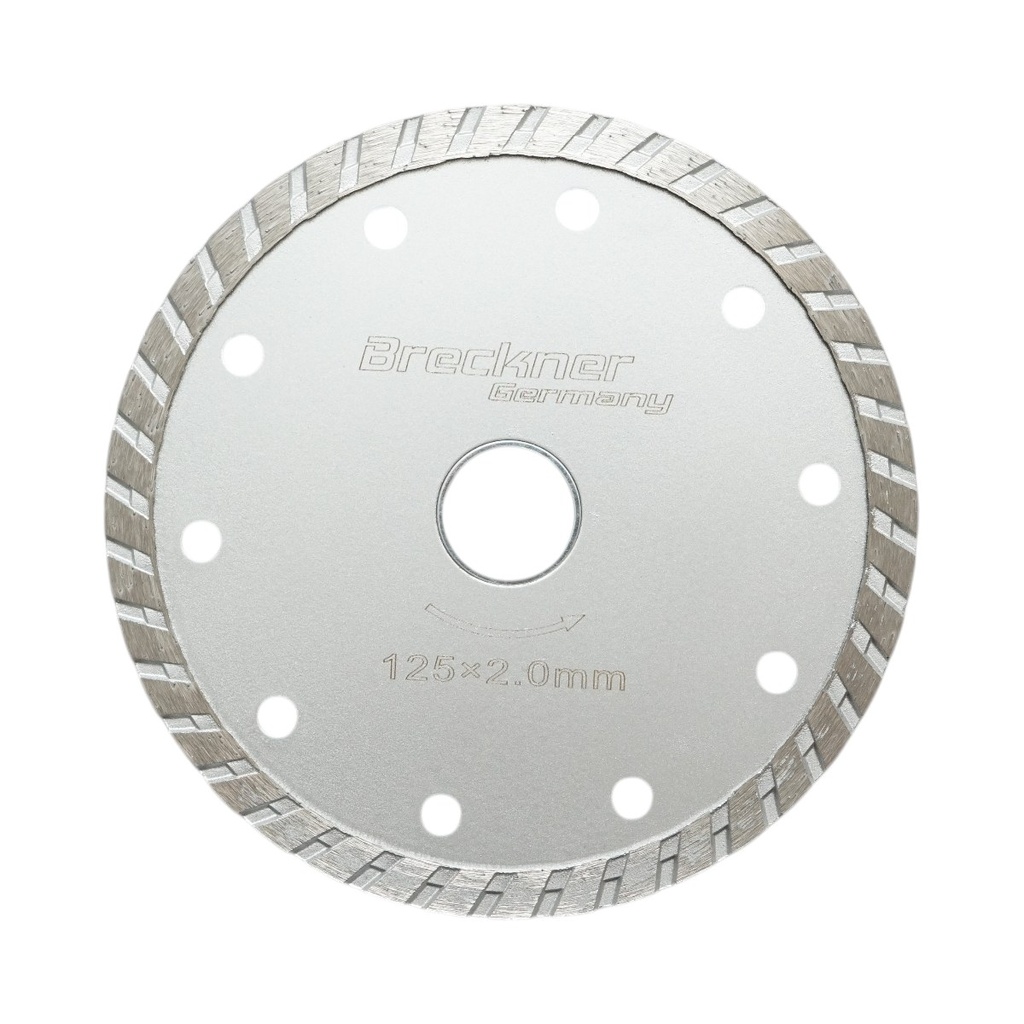 Disc diamantat turbo sinterizat 125x2x22.23mm, taiere umeda/uscata pentru piatra, gresie, ceramica, marmura