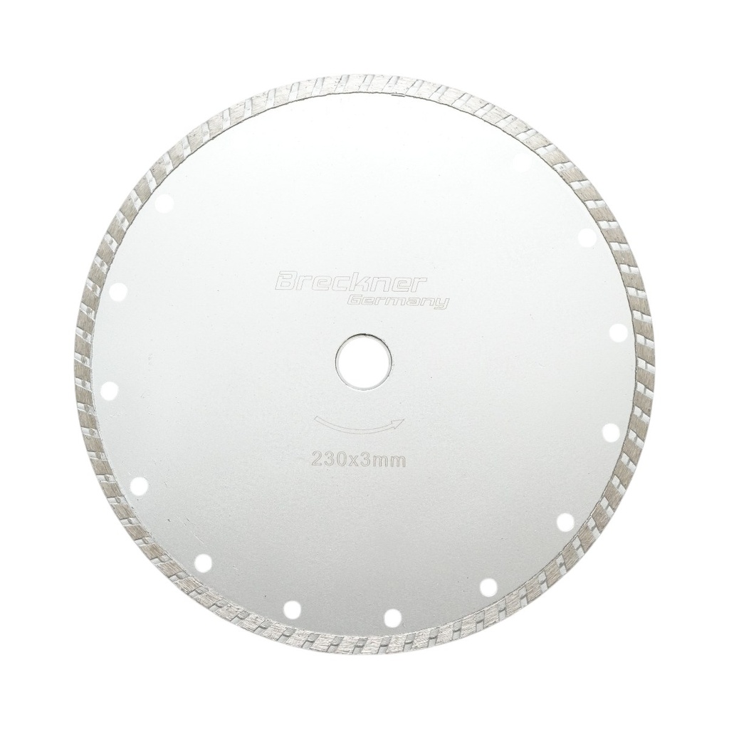Disc diamantat turbo sinterizat 230x3x22.23, taiere umeda/uscata pentru piatra, gresie, ceramica, marmura