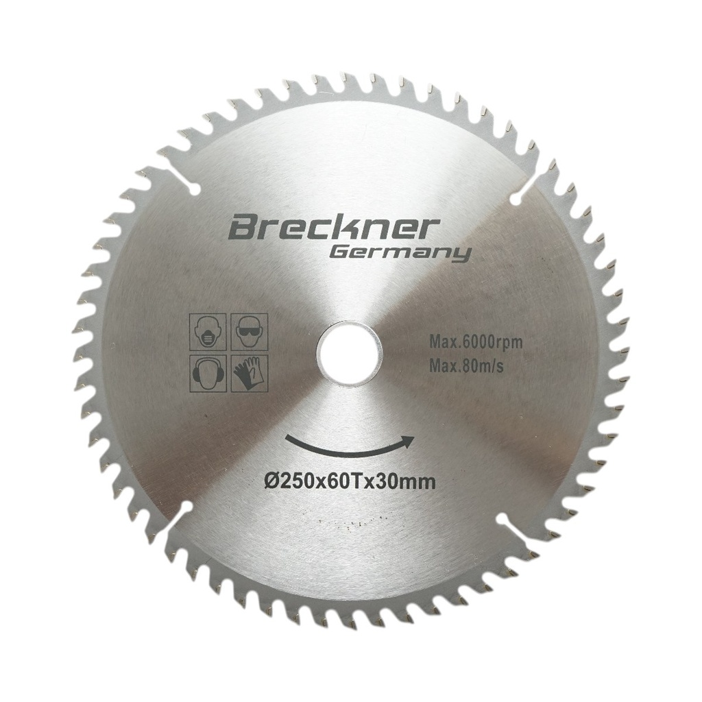 Disc circular vidia pentru lemn 250x30mm, 60 dinti, turatie maxima 6000rpm