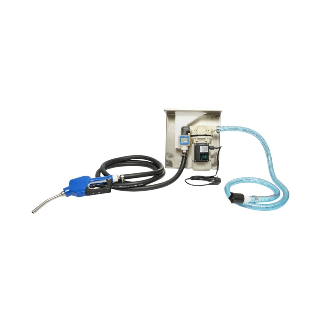 Kit pompa transfer solutie uree 220V, 400W, debit 40L/min, contor digital, furtun transfer 4m, alimentare 2m si pistol IP55