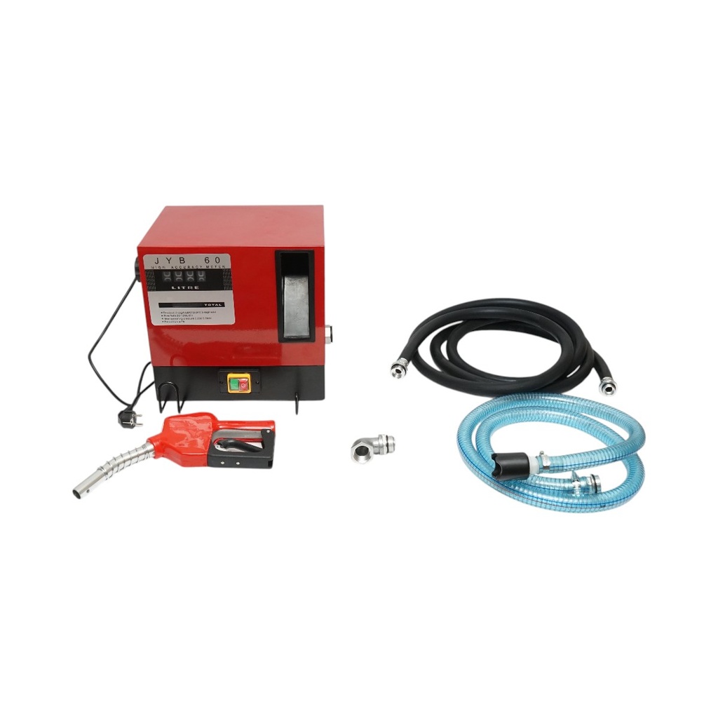 Kit pompa transfer motorina 220V, 550W, debit 60L/min, contor mecanic, furtun transfer 4m, alimentare 2m si pistol