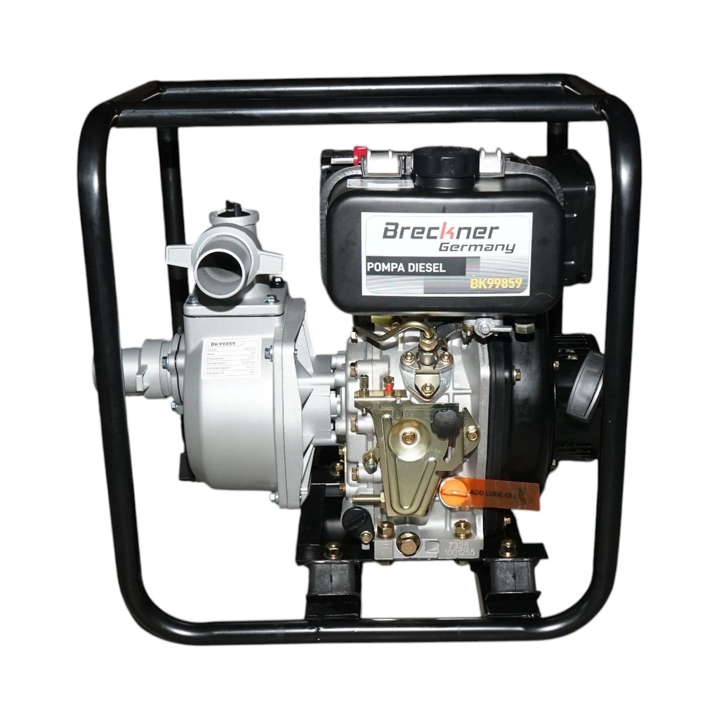 Motopompa diesel 5CP, 2 toli, debit 36m3/h, adancime absorbtie 8m, inaltime refulare 25m