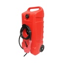 Rezervor motorina mobil portabil 53L cu pompa transfer manuala, furtun 3m si pistol