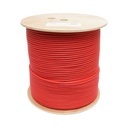 Cablu alarma incendiu ignifug rezistent la foc 2x2x0.8mm, ecranat, LSZH fara halogeni, rosu 500m/rola
