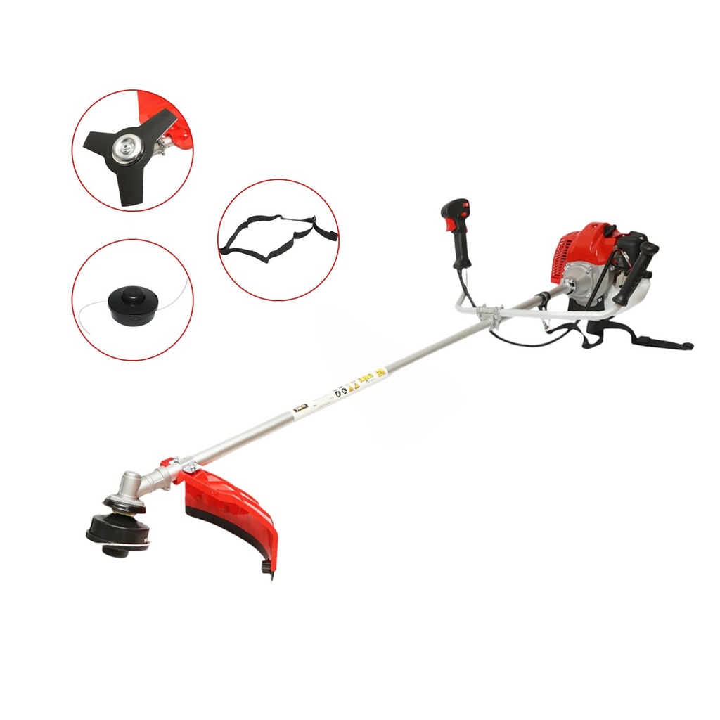 Motocoasa pe benzina profesionala Economic 3CP, 2T 52cc, turatie 7500rpm, disc 3T, tambur fir, kit accesorii incluse THOR