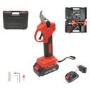 Foarfeca electrica de gradina cu 2 acumulatori 36V, 1.5Ah Li-Ion, 100W, diametru taiere 0-25mm, buton siguranta
