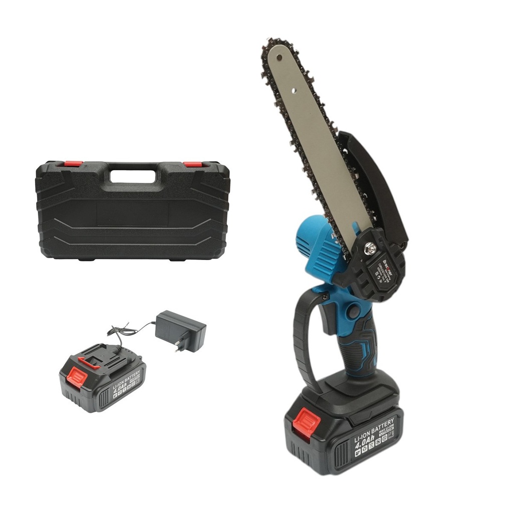 Mini fierastrau electric cu 2 acumulatori 24V, 4Ah Li-ion, lama 8 inch (200mm), turatie 4000rpm