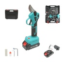Foarfeca electrica de gradina cu 2 acumulatori 21V, 1.5Ah Li-Ion, brushless, diametru taiere 0-25mm, buton siguranta