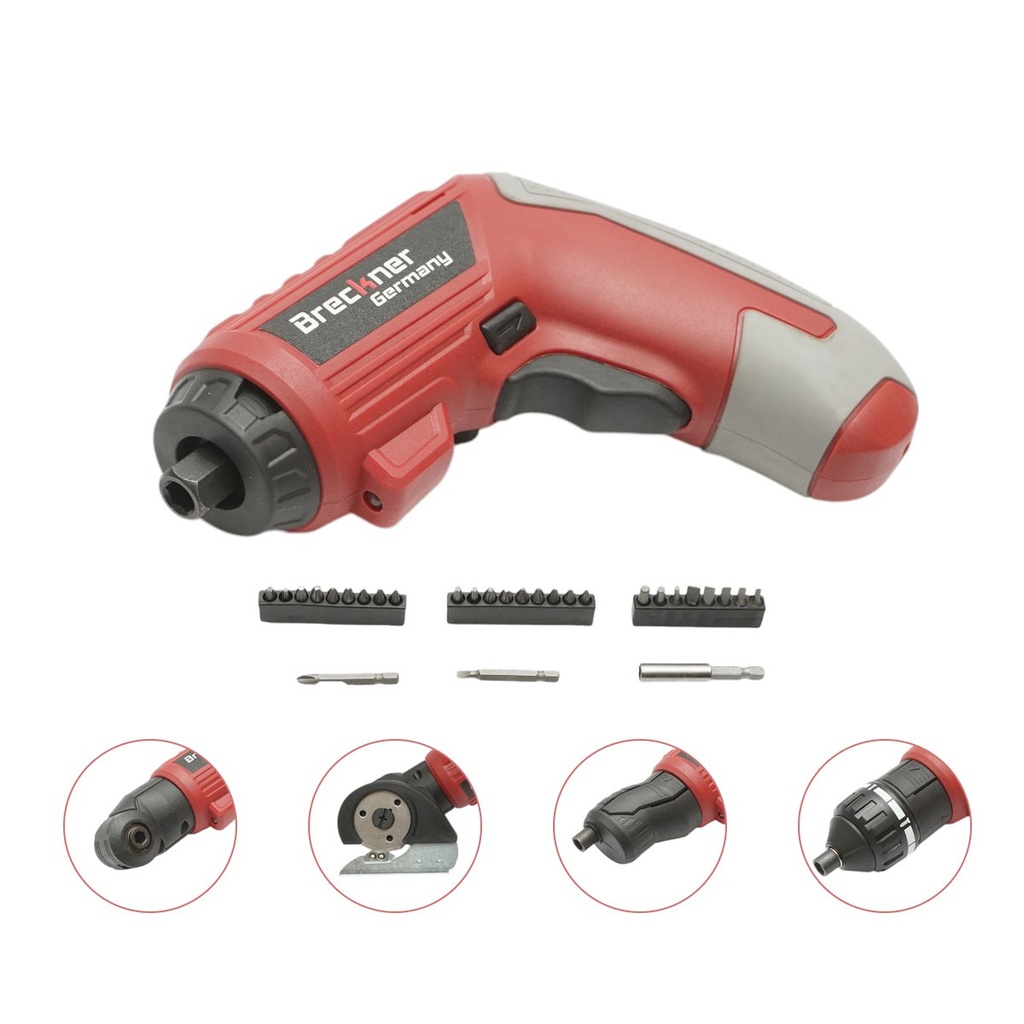 Surubelnita electrica multifunctionala 4 in 1 cu acumulator 4.2V, 1.5Ah Li-ion, LED, 6Nm, bit 1/4 inch 33 piese