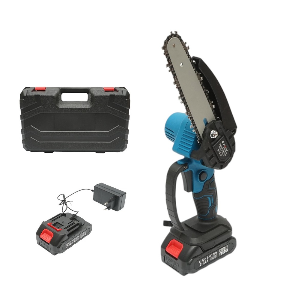 Mini fierastrau electric cu 2 acumulatori 24V, 2Ah Li-ion, lama 6 inch (150mm), turatie 4000rpm