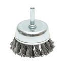 Perie sarma cupa cu fir rasucit 75mm, tija 6mm, max. 4500rpm