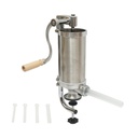 Masina de umplut carnati verticala inox 1.25kg, 4 palnii 15, 19, 22, 25mm incluse