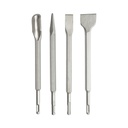 Set 4 dalti beton SDS Plus 14x250mm lata, plata, ascutita si canal
