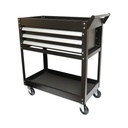 Carucior scule atelier metalic pe roti cu 2 rafturi si 3 sertare 775x410x895mm