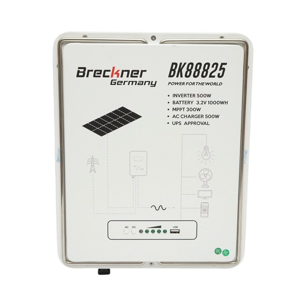 Sistem solar fotovoltaic portabil All-in-One cu invertor 500W, MPPT 300W, baterie integrata 1kWh LiFePO4 3.2V 314Ah, functie UPS